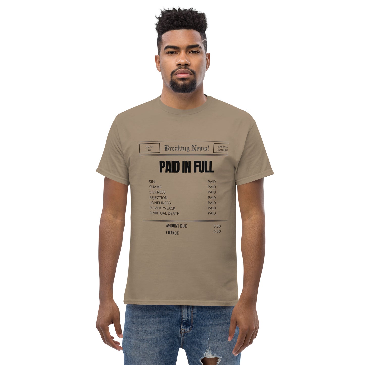 Reverse Paid Tee "Jesus Paid It All"