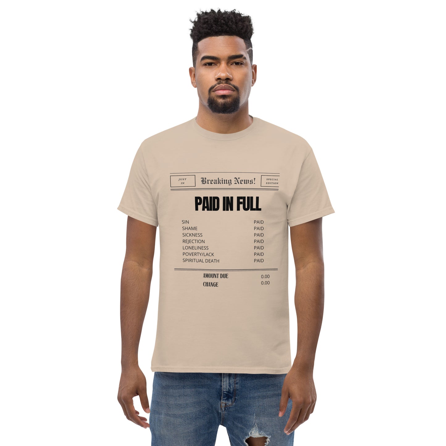 Reverse Paid Tee "Jesus Paid It All"